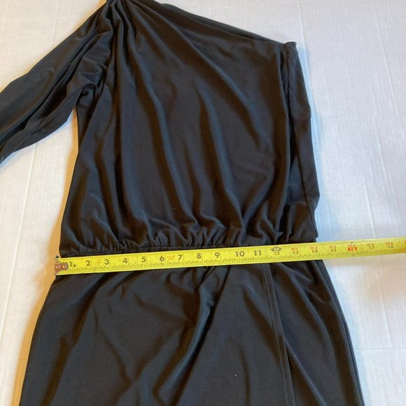 Cache Black One Shoulder Dress - Size Small  New with Tags! Ret $158 - Picture 5 of 8